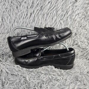 Rockport Kiltie Tassel‎ Loafers Mens 10.5M Black Leather APM 80001 Slip On Shoes